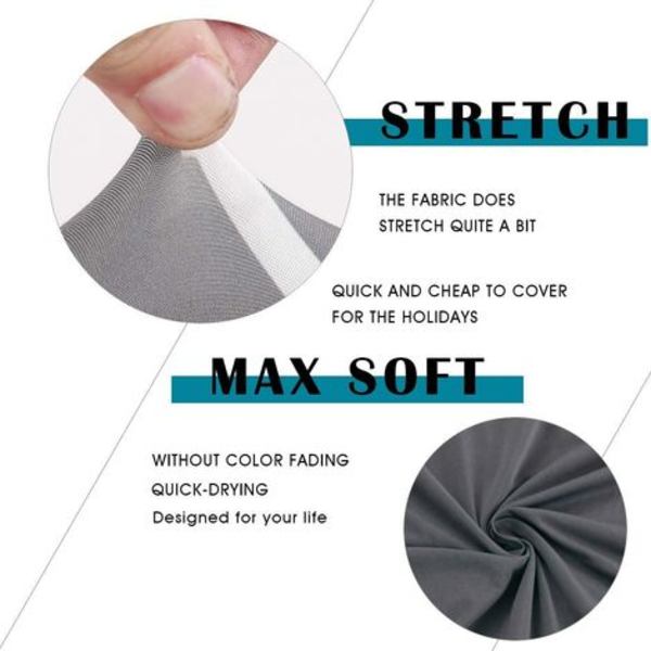 Stolsöverdrag, 2-pack Stretch Avtagbar Tvättad Modern Stolsöverdrag (gul-grå)