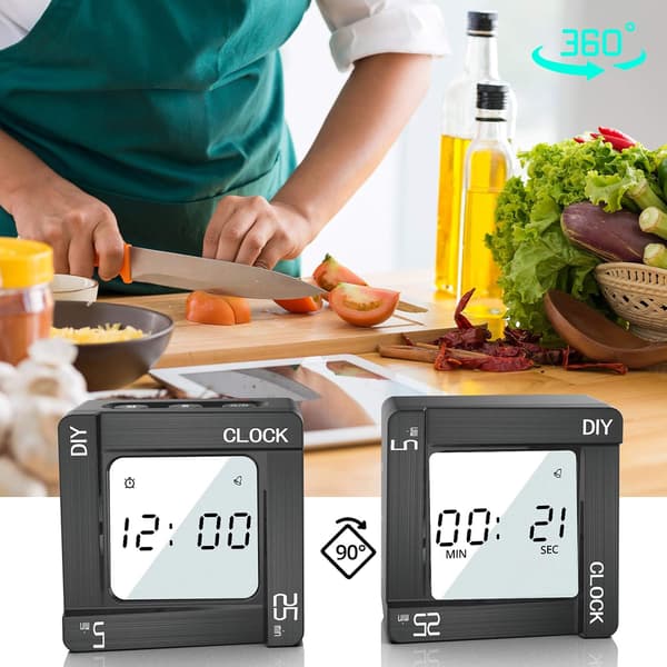 Digital Köktimer, Äggtimer Kök Väckarklocka med Nedräkningstimer / Stoppur Idealisk kökstimer för matlagning, bakning, sport, studier, etc.