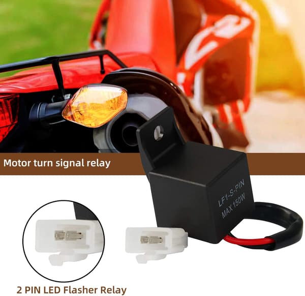 2-benet blinkrelæ, 12V motorcykelblinklys LED blinklys