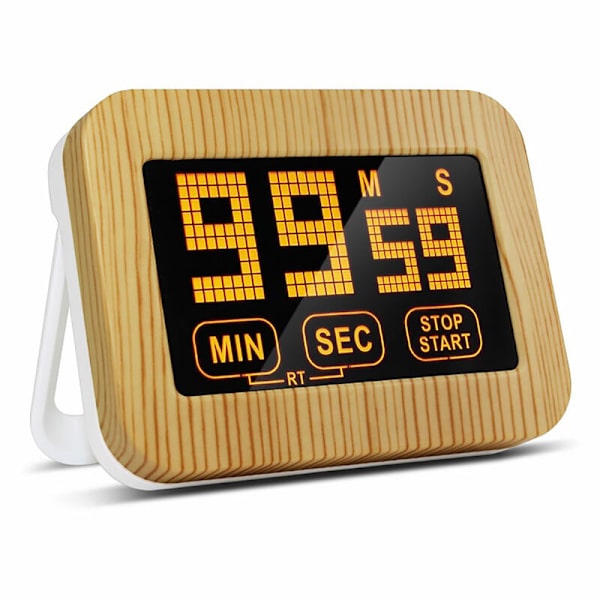 Opplyst Kjøkken Timer, Magnetisk Timer, Berøringsskjerm Digital Timer, Kraftig Nedtellingstimer med LCD Berøringsskjerm, Magnetisk Timer for Kjøkken, Sho