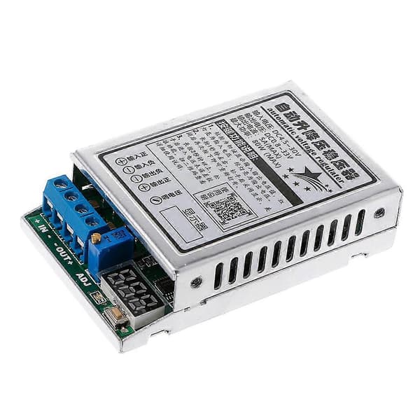 DC-DC Automatisk Steg Upp och Ner Regulator Modul Stabilisator 7A/80W Effektmodul