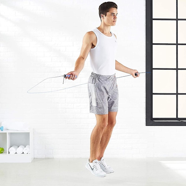 Hurtig Springtov, Anti-Slip Greb, Kuglelejerhåndtag, Justerbar, Bokse, Wod, Vægttab Purple