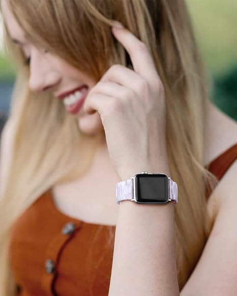 Resinrem (blank hvit), egnet for Apple Watch-rem