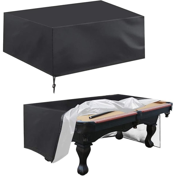 Cover, 7 8 9ft poolbordsöverdrag med dragsko Slitstarkt vattentätt cover för biljardbord/rektangulärt bord (8 fot: 103 X 53 X 32 tum)