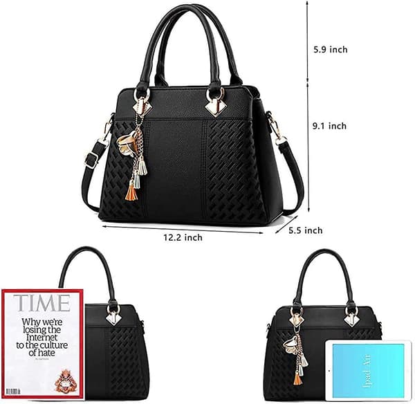 Damväskor och handväskor Damdesigner Satchel Tote Bag Axelväskor A916-17 Blue