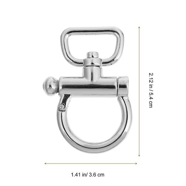 2 stk. Taske Rem Skulderstrop Spænder Metal Ring Spænder Diy Forbindelses Spænder Silver