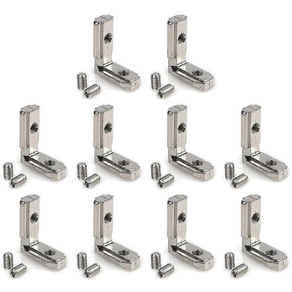 10 X Indvendig Hjørneforbindelse Samlingsbeslag Skrue Aluminium Ekstrudering1