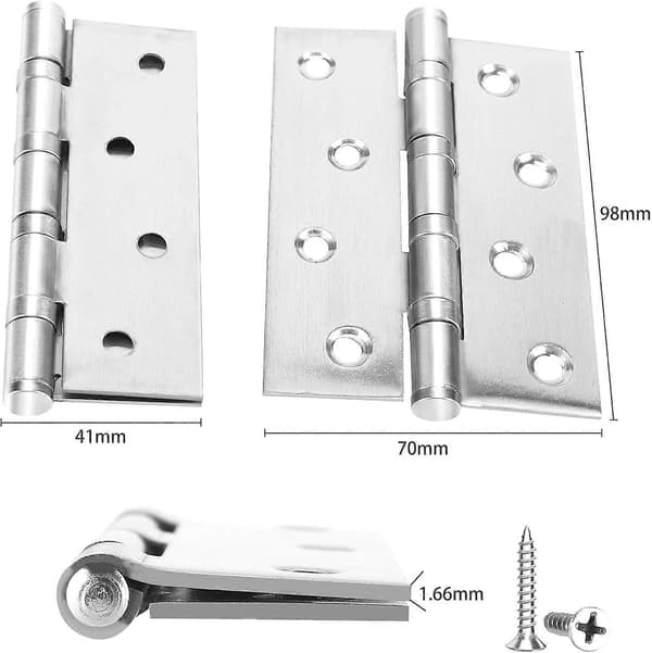 4-pack 10 cm tysta rullande dörrgångjärn för dörr, sovrumsdörr, badrumsdörr