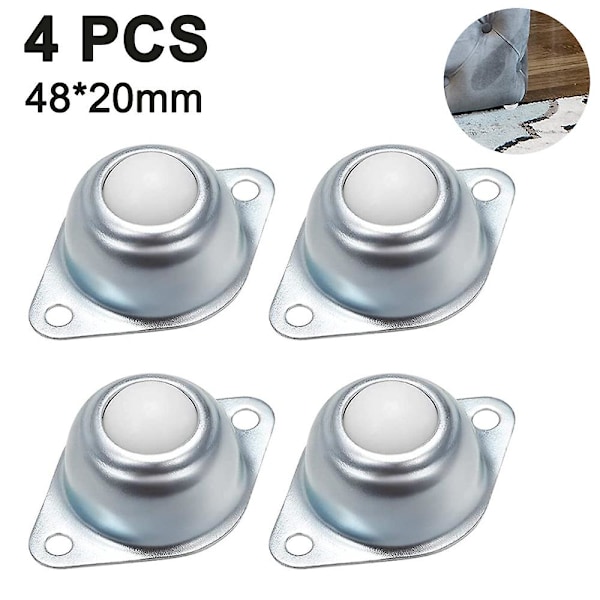 Kalusteiden rullat Pienet pallopyörät Raskaat -duty Frter Roll 4stk Pallopyörä Nylonpallosiirto Kalusteet Koneet Ja Matkatavaroiden liukuva siirto 0.5 inch