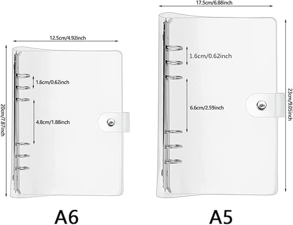 Transparent blød PVC-bindbeskyttelsescover til notesbog 6