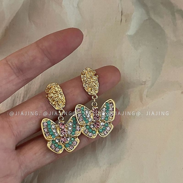 Örhängen 925 Silversmycken Butterfly Fashion Jewelry Ac7955
