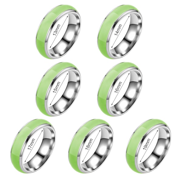 Enkel Unisex Lysende Ring i Solid Farve - Mode Smykketilbehør Yellow US 12