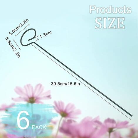 Växtstöd i Metallring, 6-pack, 40cm, för Växter, Blommor, Grönsaker