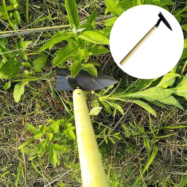 Trädgård Planteringshacka Stålhuvud Trähandtag Ogräshacka Spade