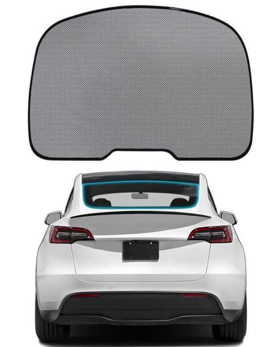 Solskydd bak för Tesla Model Y, solskydd, anti-UV, barnvänligt, hopfällbart