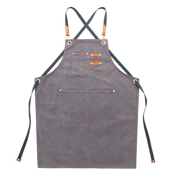 Denim lerret forkle melk te kafé kakebutikk manikyr restaurant menn og kvinner arbeidsklær (grå, 57cm)