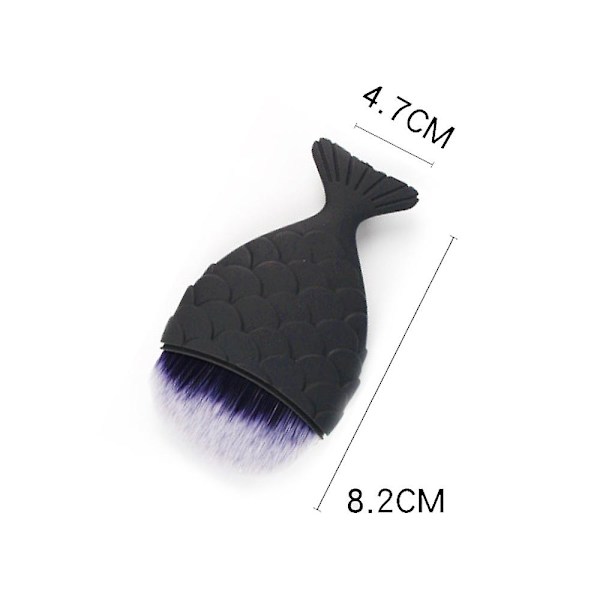 Sjöjungfru Sminkborste, Foundationborste Puder Rouge Foundation, Sminkborste, Sjöjungfru Sminkborste Med Ask, Fisksvans Sminkborste Shape6