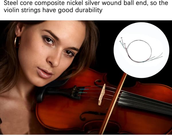 4 st Universal Violinsträngar Klassisk Silver Stränginstrument