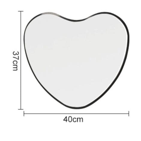 Baderomsspeil, kardioid 40 cm i diameter, til å henge opp