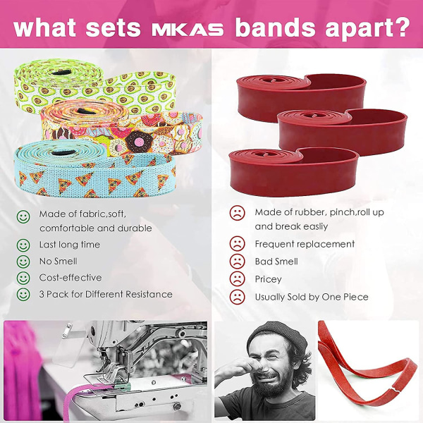 Långt tyg motstånd band, lång slinga drag band för träning, stretching av kroppen och vikt lyftning, motstånd band för kvinnor