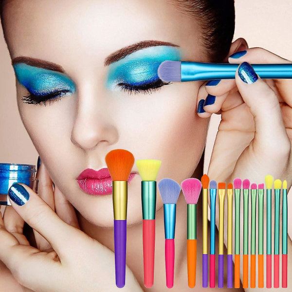 15 pakkausta värikäs set Travel Professional -meikkipuuteri luomiväri meikkisarjat