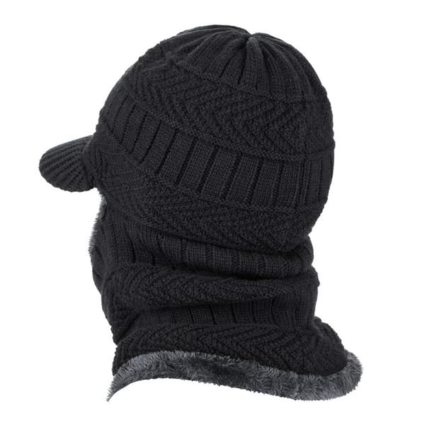 Vinterstrikket Balaclava Hue - Sort Varm Cykel Ski Maske