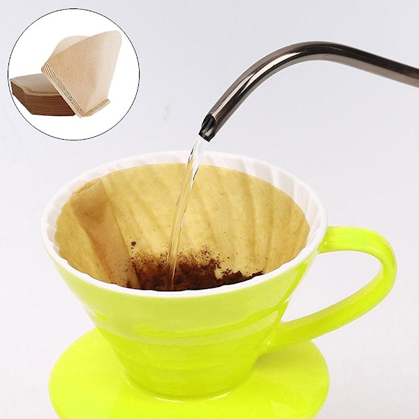 2 x 40 st Fanformade Handbryggda Kaffefilter Hem Kontor Resa DIY Café Papper