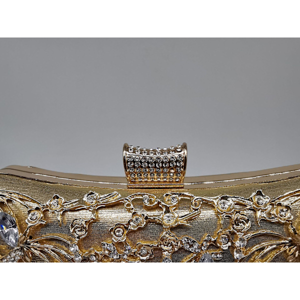 Kvinners Krystall Kvelds Clutch Veske Bryllup Pung Brud Prom Håndveske Festveske A916-1072 Silver
