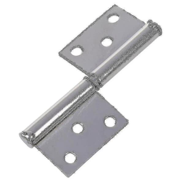 2 stk. Sølvfarget rustfritt stål vindusflagg dørhengsler 6,1 cm