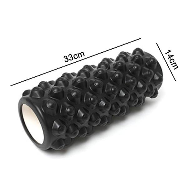 Fascia Rullar, Extra Lång Foam Roller, Pilates Roller för Hals, Rygg, Ryggrad och Säte, Triggerpunkt Massage Roller för Självmassage Black