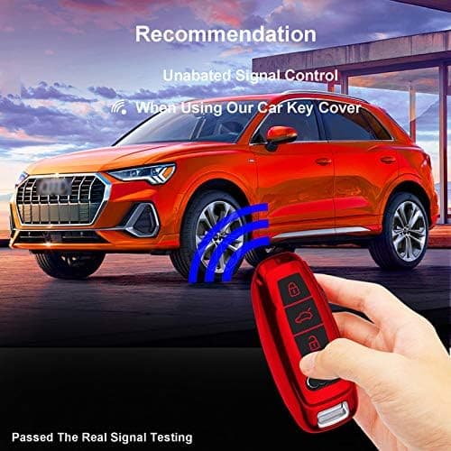 Silikone Nøgle Etui til Audi - Blødt TPU Krom Cover til Nøglefri