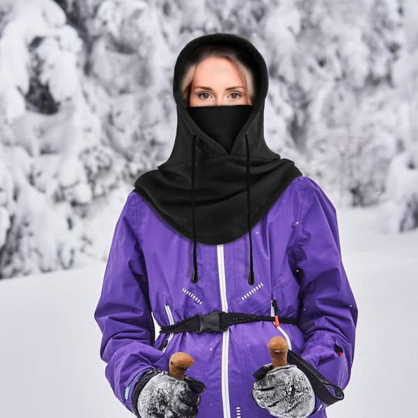 Hiihtomaskina Balaclava Hat (Musta) Monitoiminen Fleece