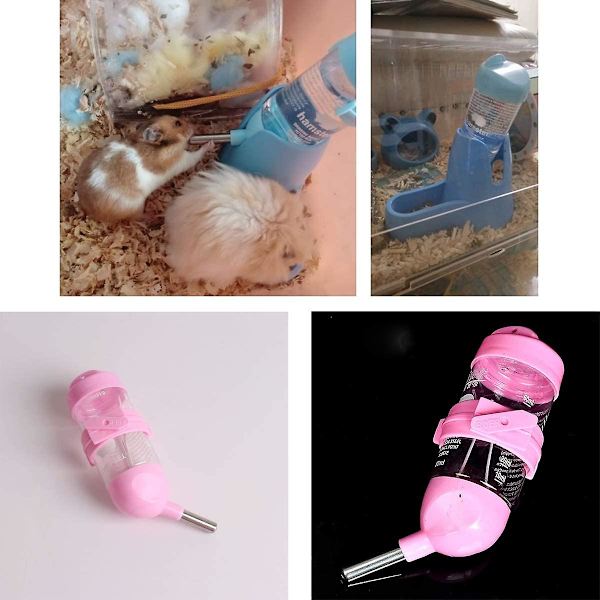 3 i 1 Hamster Hängande Vattenflaska Husdjur Automatisk Dispenser Med Bas För Dvärghamster Mus Råtta Igelkott P 80ML