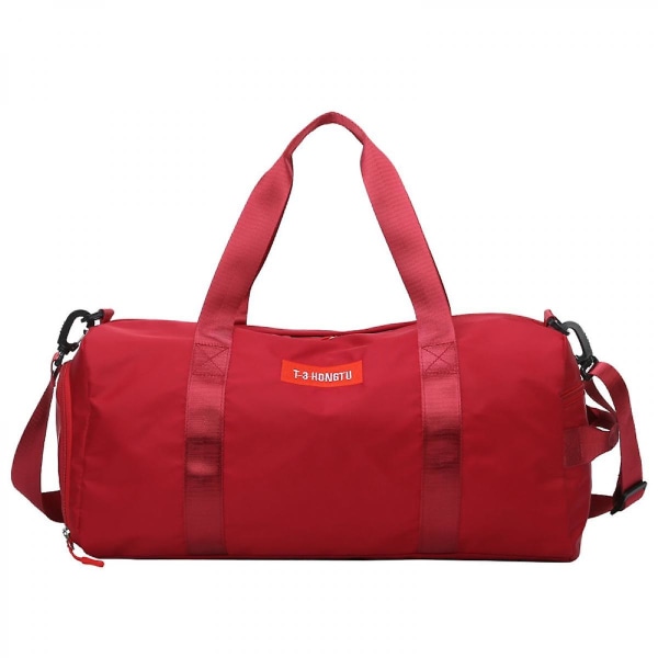 Ny skoposisjon Tørr våtseparasjon Fitnessbag Sportsbag med stor kapasitet (rød)