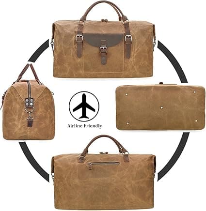 Reisebagg Menn Weekend Vanntett Bagg Lerret Skulderbagg for