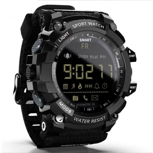 Smart watch, Bluetooth information push-aviseringsfunktion (svart),