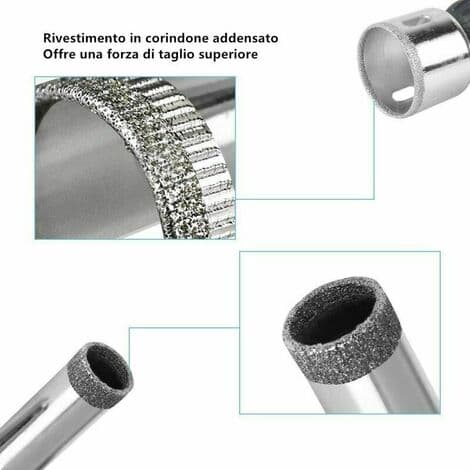 15 stk Glass Drill Bit Set ?6-50mm HSS Diamond Drill Bits Karbonstål Våt Kutte Diamant Cutter For Tile