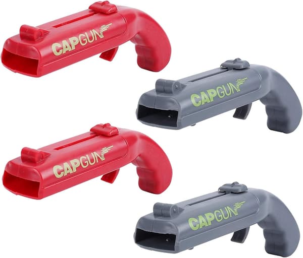 Flaskeåpner Ølflaskeåpner Pistolhette Skytehette Flaskeåpner (4 stykker Grå/Rød)