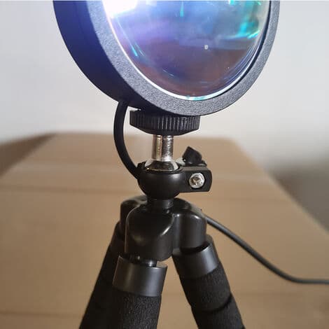 Solnedgangslys, Solnedgangslys, 16 farveprojektor med stativ, Solnedgangs-halo, USB Regnbue LED-lys, Romantisk visionslys, 3