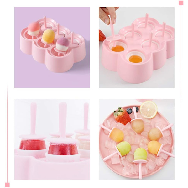 1 stk. (Pink) Silikone Isform, Ispindeforme DIY Genanvendelig