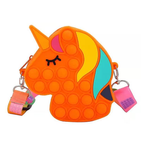Pige Unicorn Pop-It Skoletaske Sensory Fidget Legetøj Gave