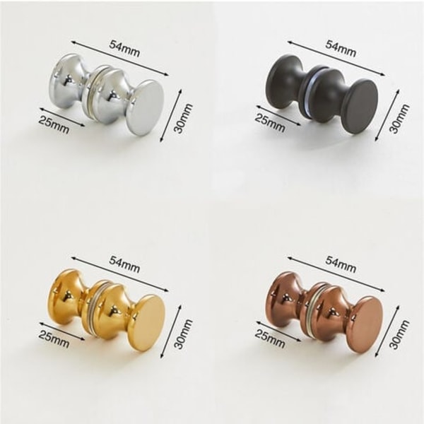 Pairs of Stainless Steel Sliding Shower Door Knobs Glass Shower Door Handles for Bathroom Kitchen Home Office Hotel (Sty