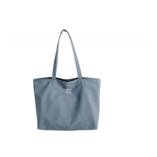 Damväska i Canvas, Axelväska, Tote Bag, Strandväska (blå)