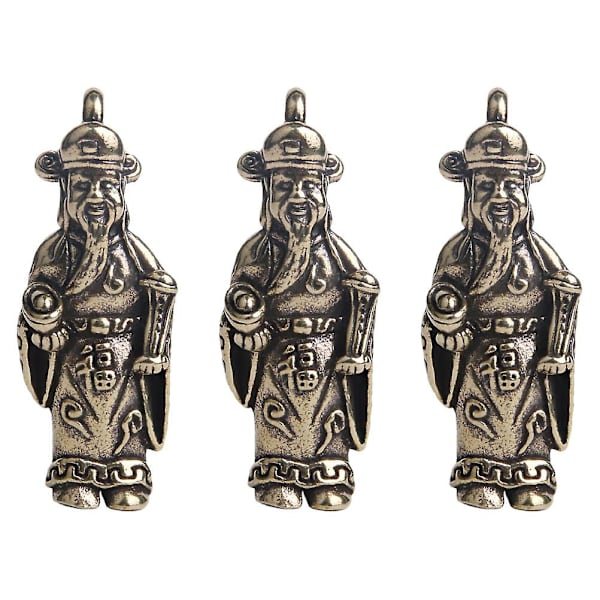 3 stk. Halskæde Charms Buddha Spacer Perler Cai Shen Samleobjekter Figurer