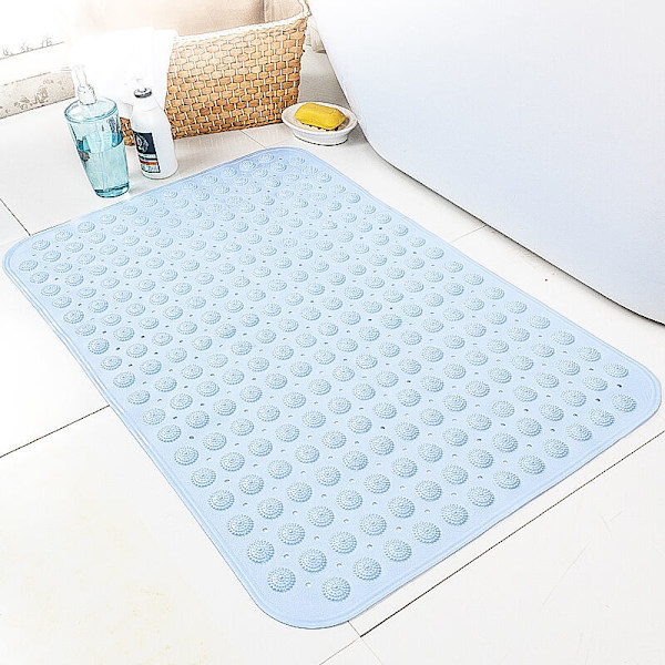 Halkskyddad duschmatta 35 x 70 cm Stor halkfri badmatta för seniorer och vuxna med sugkopp, massage och dräneringshål