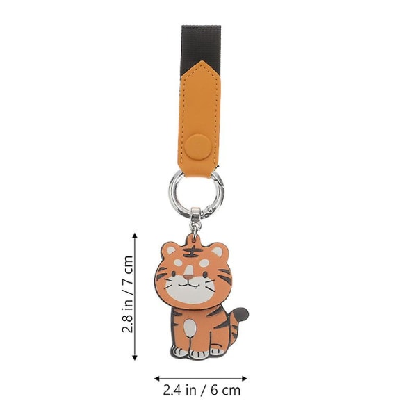 1 st Bedårande Tiger nyckelring hänge Litet utsökt nyckelring hängande dekor nyckelring Tiger hänge 7.08X6.1CM Belt models
