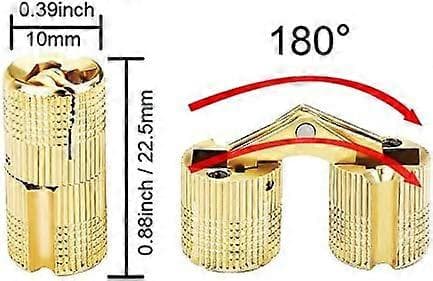 10 mm, Piilotetut Messinkisaranat, Mini Piilotettu Hi UQO