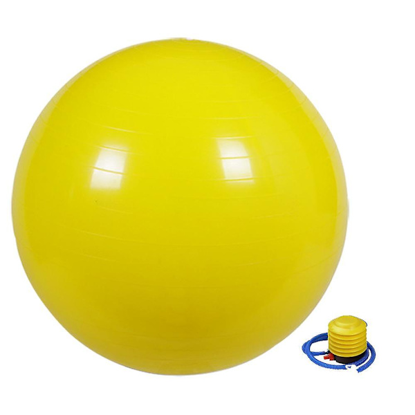 Träningsboll, Stabilitetsboll för Hemmet, Yoga, Gym Boll, Fysioboll, Schweizisk Boll, Fysioterapi Yellow 55CM