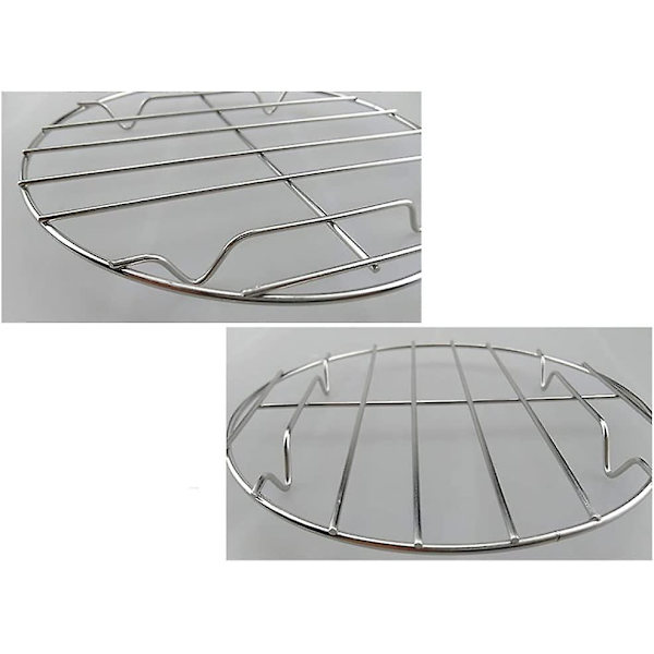 Rund kokegrill i rustfritt stål, 22 cm