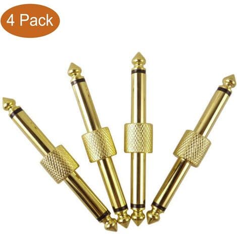 Pakke med 1/4\" 6,35 mm TS kobber han til jack lige type koblingseffektpedalkabel